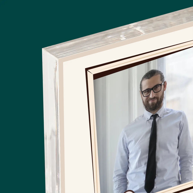 Fotka A Textem: Učitel S Třídou - Akrylový Blok