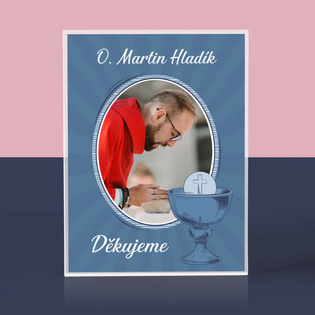 Jméno A Nápis: Kněz Děkujeme - Akrylový Blok