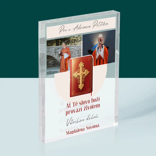 Fotokoláž: Slovo Boží - Akrylový Blok