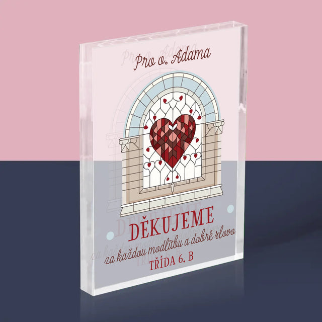 Jméno A Nápis: Děkujeme Za Každou Modlitbu - Akrylový Blok