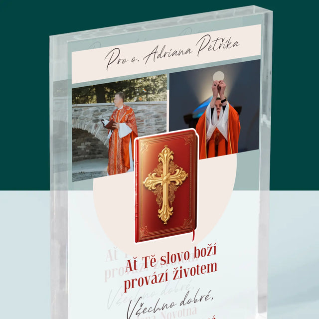 Fotokoláž: Slovo Boží - Akrylový Blok