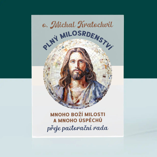 Jméno A Nápis: Důstojný Pán Plný Milosrdenství - Akrylový Blok