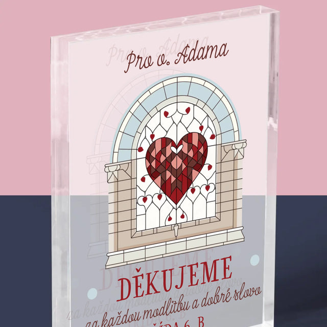 Jméno A Nápis: Děkujeme Za Každou Modlitbu - Akrylový Blok