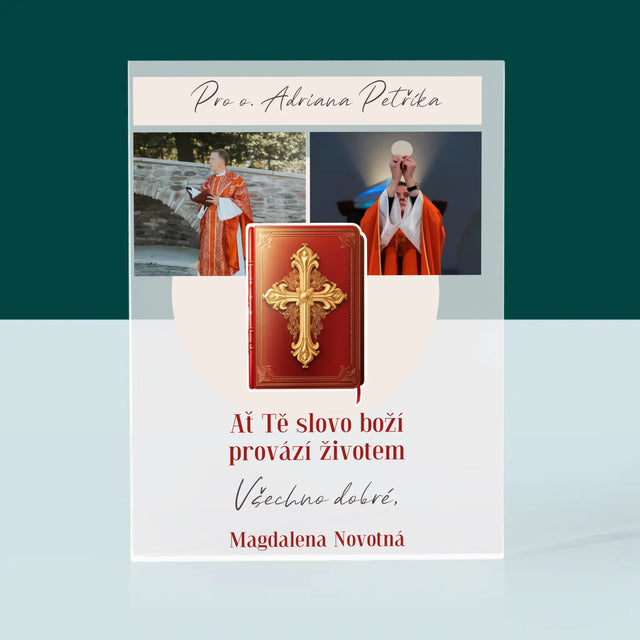 Fotokoláž: Slovo Boží - Akrylový Blok