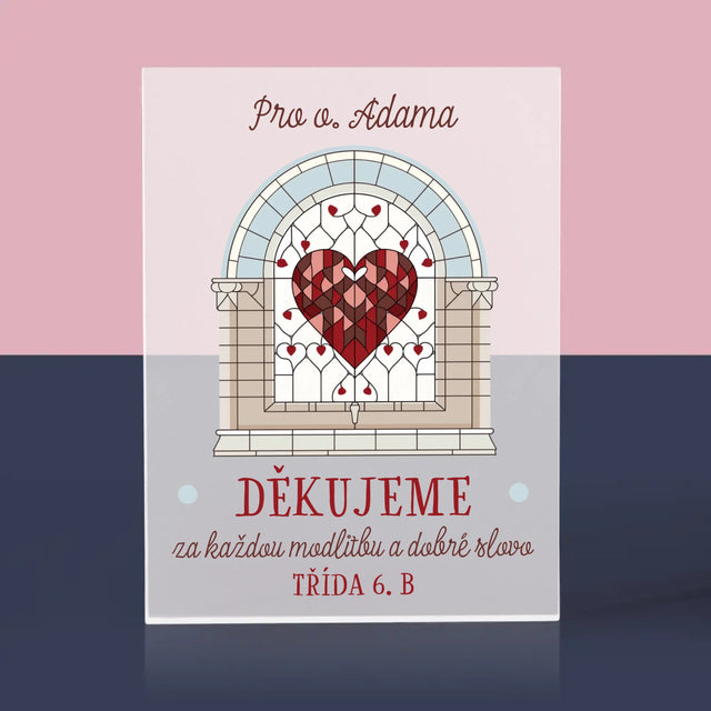 Jméno A Nápis: Děkujeme Za Každou Modlitbu - Akrylový Blok