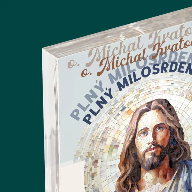 Jméno A Nápis: Důstojný Pán Plný Milosrdenství - Akrylový Blok