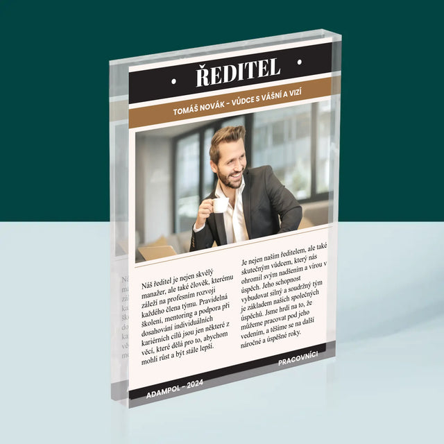 Obálka časopisu: Režisér - Akrylový blok | CZ