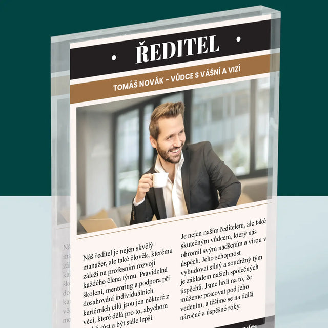 Obálka časopisu: Režisér - Akrylový blok | CZ