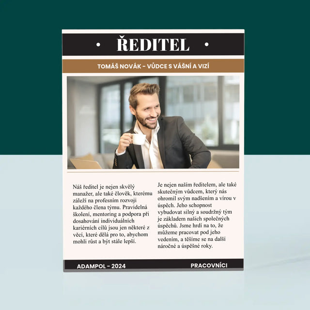 Obálka časopisu: Režisér - Akrylový blok | CZ