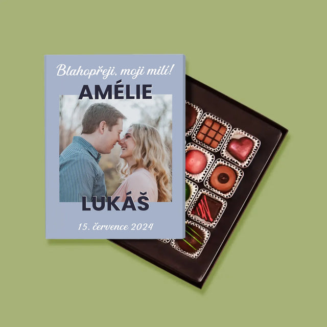 Fotka A Textem: Svatební Blahopřání - Pralinky