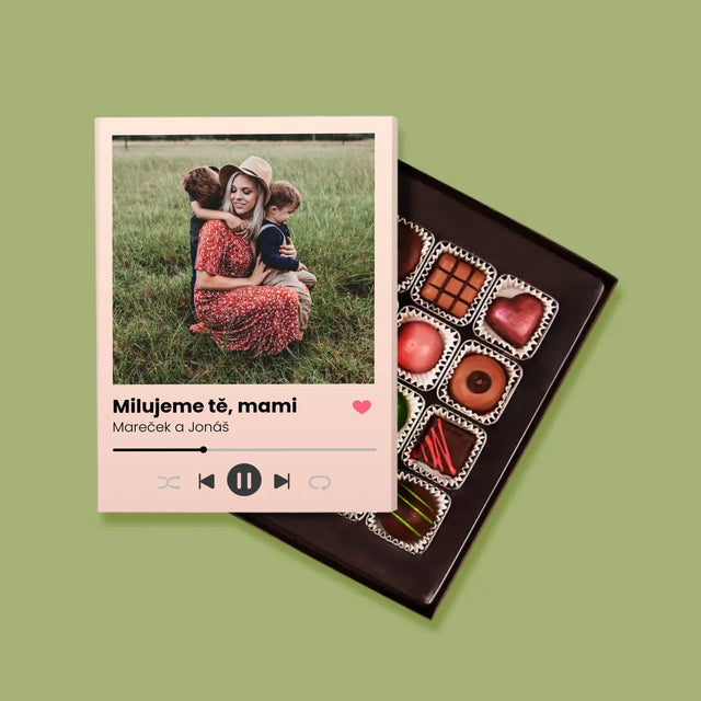 Fotka A Textem: Milujeme Tě, Mami - Pralinky