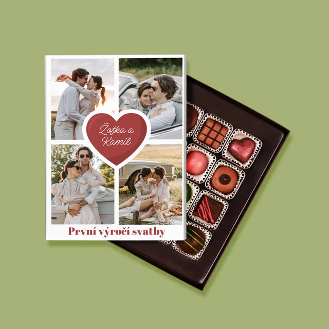 Fotokoláž: První Výročí Srdce - Pralinky
