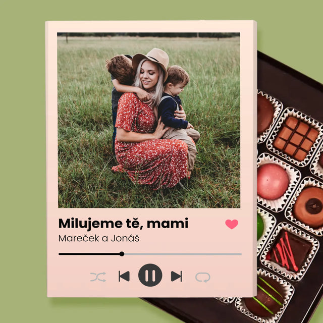 Fotka A Textem: Milujeme Tě, Mami - Pralinky