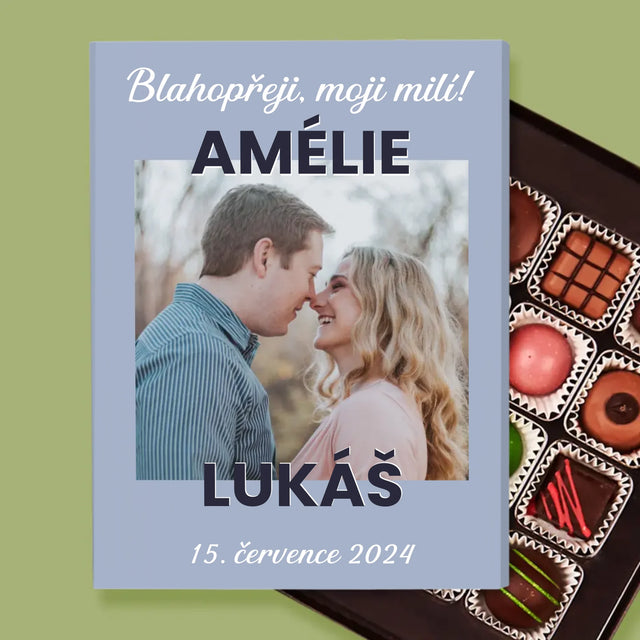 Fotka A Textem: Svatební Blahopřání - Pralinky