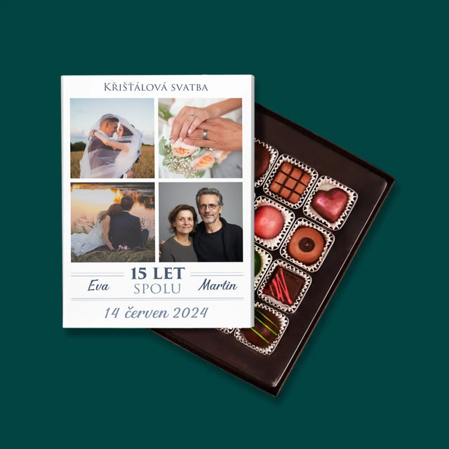 Fotokoláž: Křišťálová Svatba - Pralinky