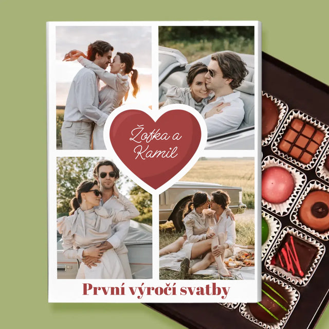 Fotokoláž: První Výročí Srdce - Pralinky