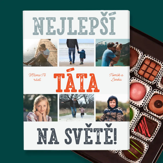 Fotokoláž: Nejlepší Táta Na Světě Snímky - Pralinky