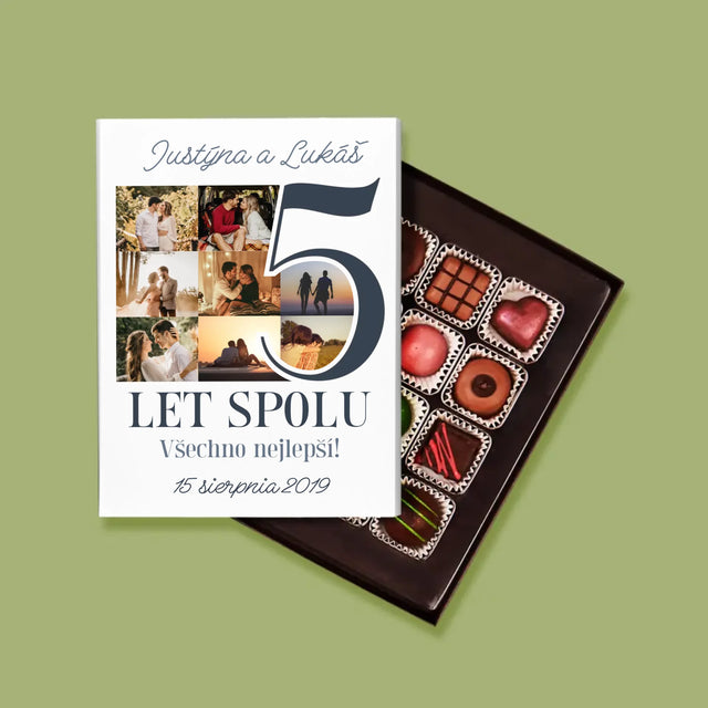 Fotokoláž: 5. Výročí - Pralinky