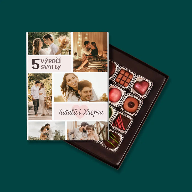 Fotokoláž: 5. Výročí - Pralinky
