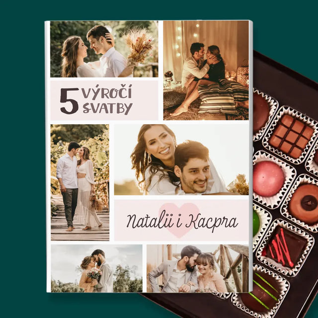 Fotokoláž: 5. Výročí - Pralinky