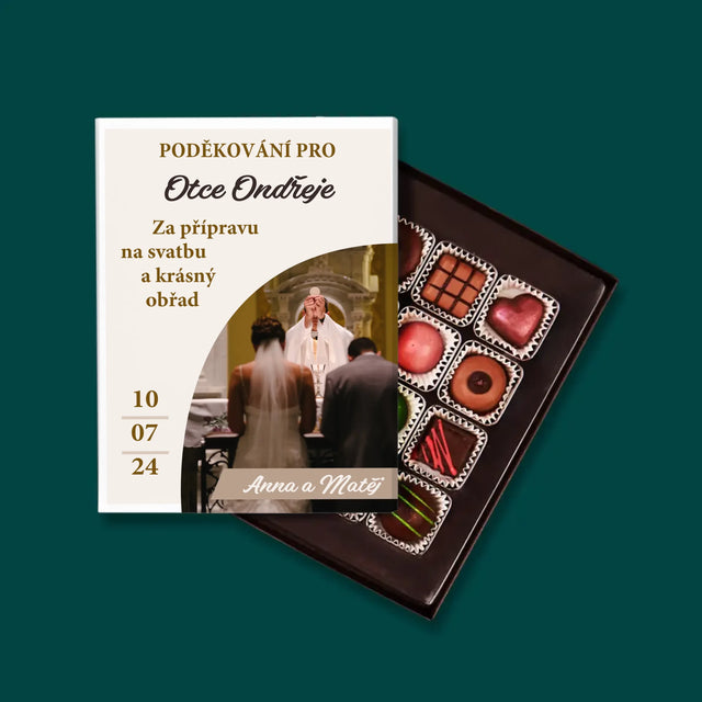 Fotka A Textem: Poděkování Pro Kněze Svatba - Pralinky