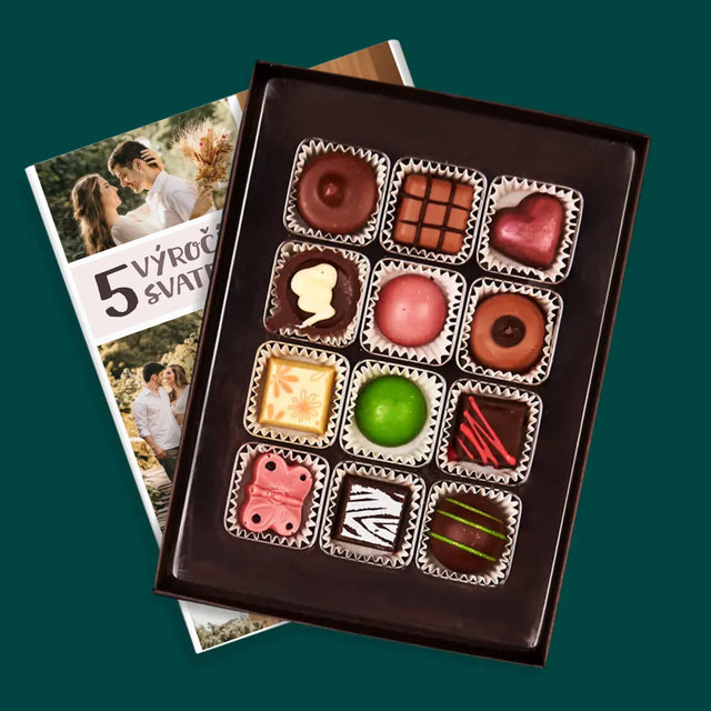 Fotokoláž: 5. Výročí - Pralinky