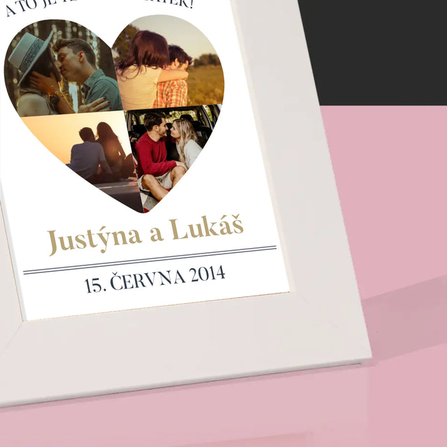Tvar Z Fotek: Výročí Srdce - Fotorámeček