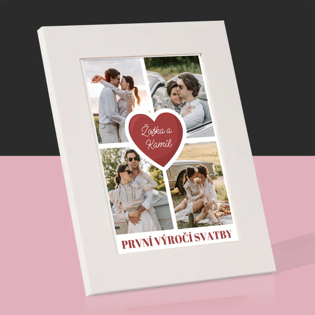Fotokoláž: První Výročí Srdce - Fotorámeček