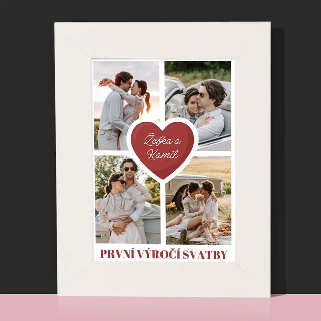 Fotokoláž: První Výročí Srdce - Fotorámeček