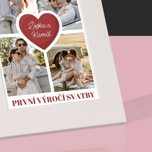 Fotokoláž: První Výročí Srdce - Fotorámeček