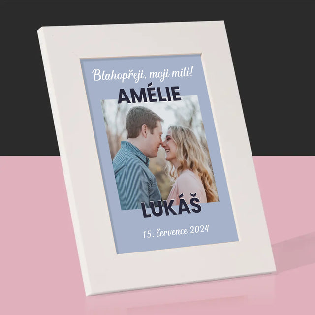 Fotka A Textem: Svatební Blahopřání - Fotorámeček