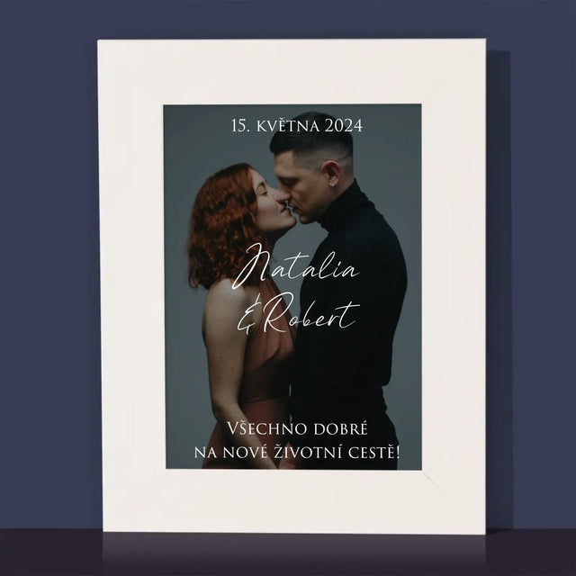 Fotka A Textem: Svatební Fotka Přání - Fotorámeček