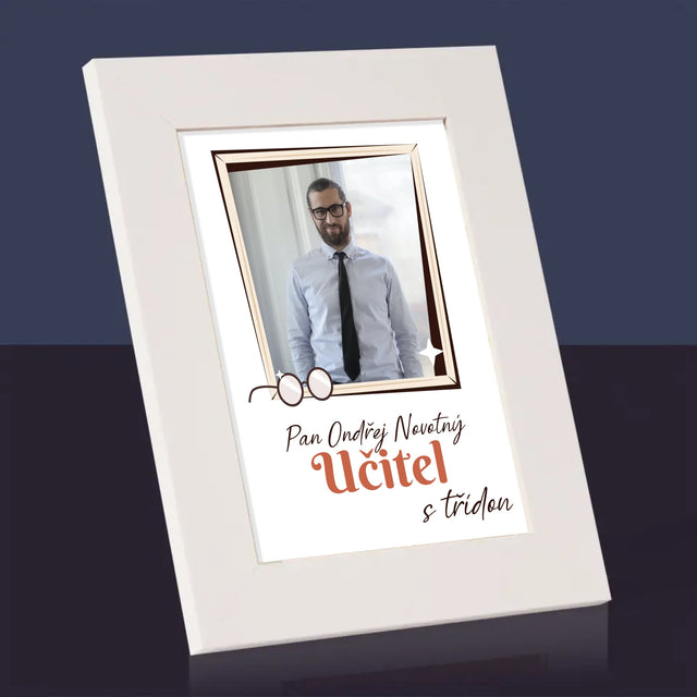 Fotka A Textem: Učitel S Třídou - Fotorámeček