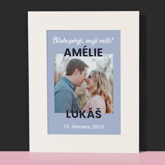 Fotka A Textem: Svatební Blahopřání - Fotorámeček