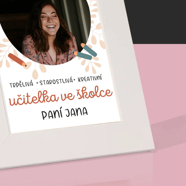 Fotka A Textem: Učitelka Ve Školce - Fotorámeček