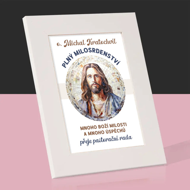 Jméno A Nápis: Důstojný Pán Plný Milosrdenství - Fotorámeček