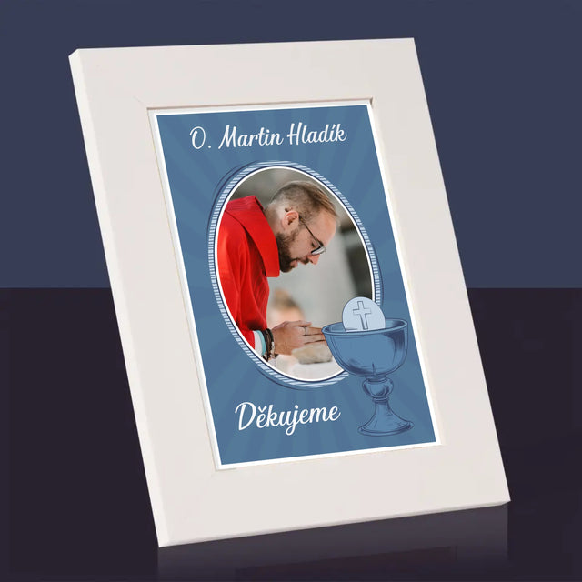 Jméno A Nápis: Kněz Děkujeme - Fotorámeček