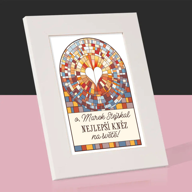 Jméno A Nápis: Nejlepší Kněz Na Světě - Fotorámeček