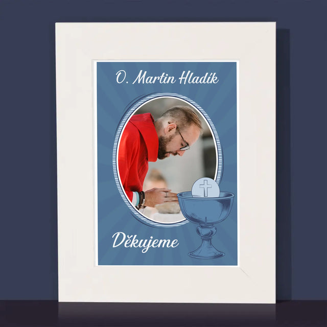 Jméno A Nápis: Kněz Děkujeme - Fotorámeček