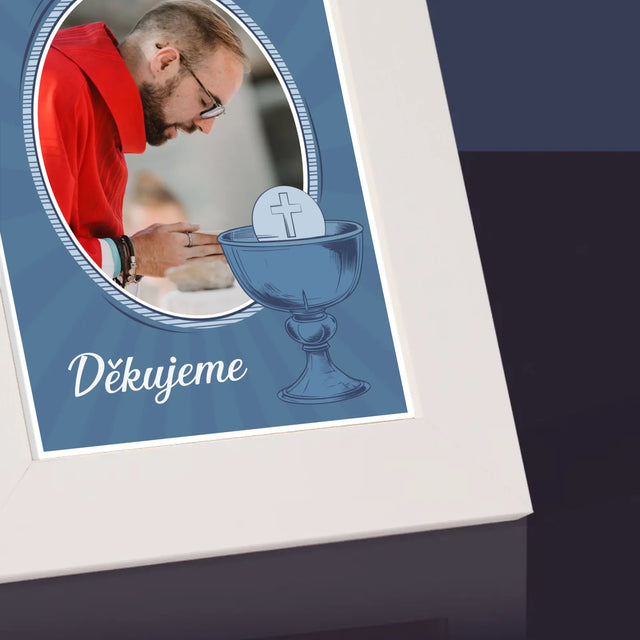 Jméno A Nápis: Kněz Děkujeme - Fotorámeček