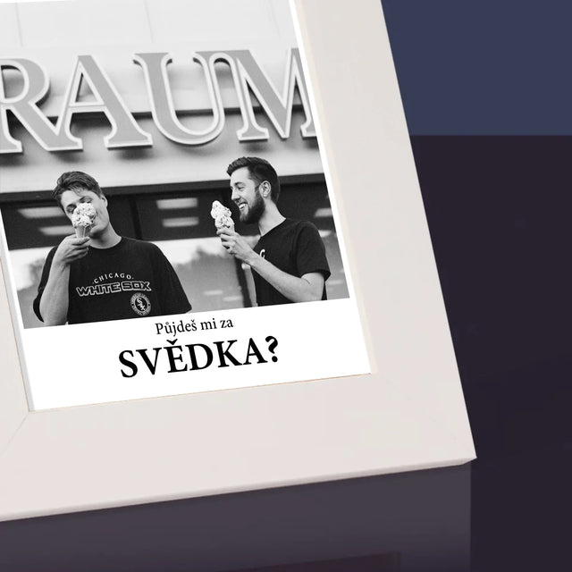 Fotka A Textem: Our Wedding Svědek - Fotorámeček