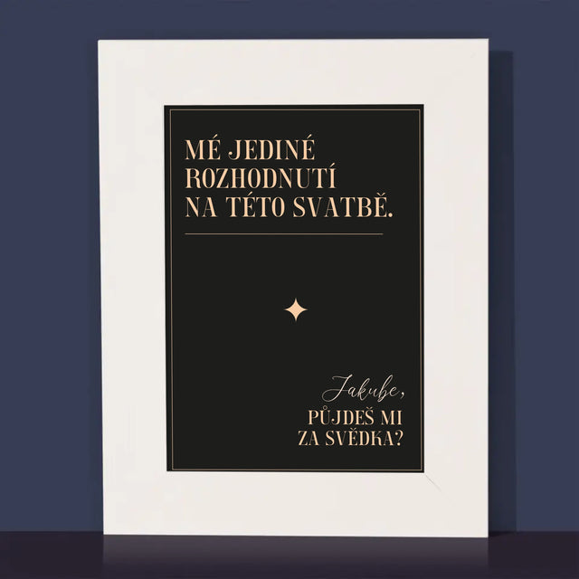 Jméno A Nápis: Mé Jediné Rozhodnutí - Fotorámeček