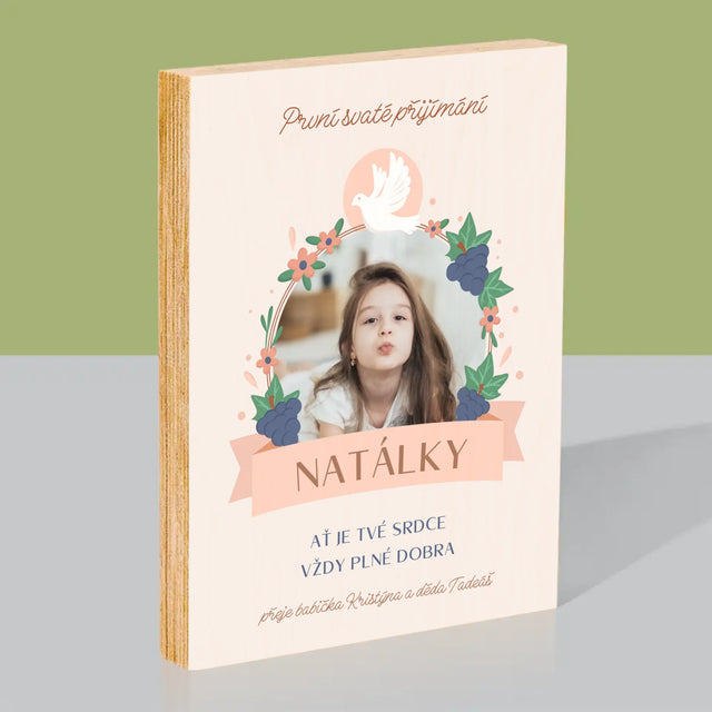 Fotka A Textem: Dobro V Srdci Přijímání - Tisk Na Dřevo