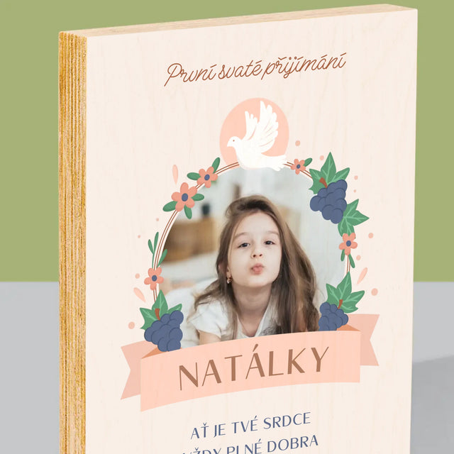 Fotka A Textem: Dobro V Srdci Přijímání - Tisk Na Dřevo