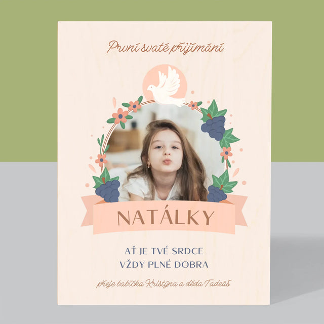 Fotka A Textem: Dobro V Srdci Přijímání - Tisk Na Dřevo