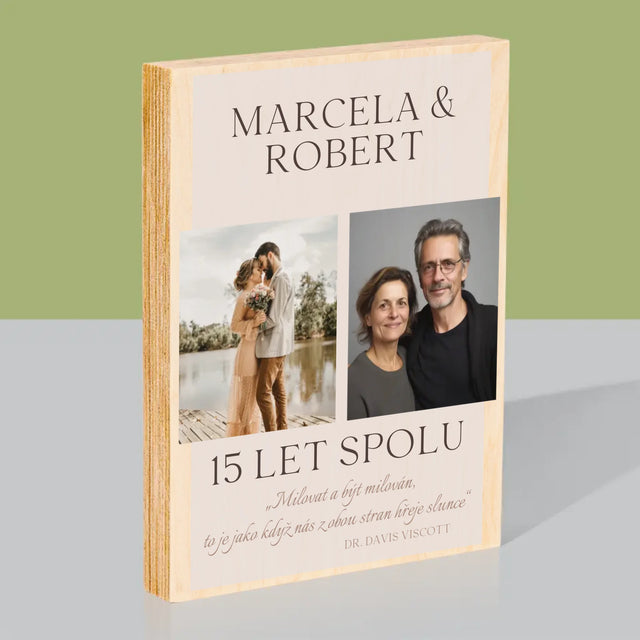 Fotokoláž: Milovat A Být Milován - Tisk Na Dřevo