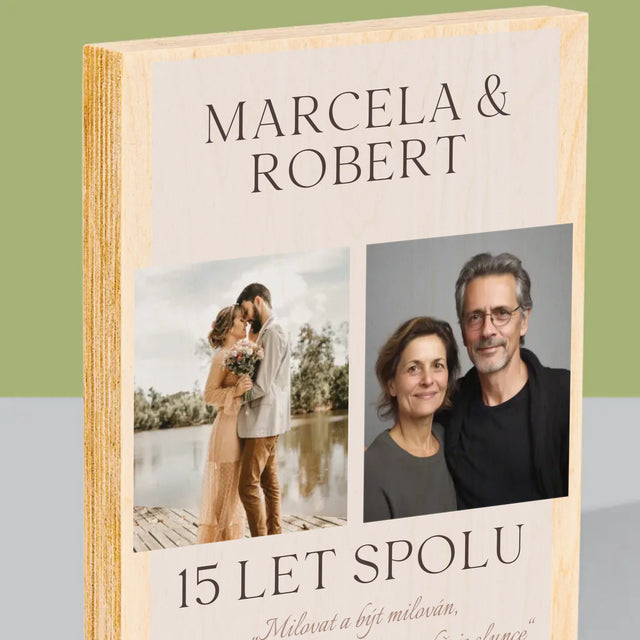 Fotokoláž: Milovat A Být Milován - Tisk Na Dřevo