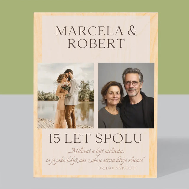 Fotokoláž: Milovat A Být Milován - Tisk Na Dřevo