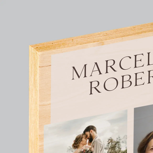 Fotokoláž: Milovat A Být Milován - Tisk Na Dřevo