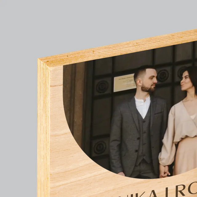 Fotokoláž: V Den Svatby - Tisk Na Dřevo